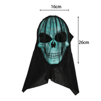 Masque Complet de Tête Fantôme Squelette d'Halloween Horreur Décoration Effrayant Terrifiant Mascarade Crier Effrayant Masque Fantôme d'Horreur