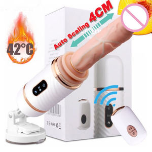 Kabelloser Elektrischer Sexspielzeug-Vibrator-Dildo mit Fernbedienung, Heizfunktion, Silikon, Automatischer Teleskop-Dildo-Maschinenpistole für Frauen - Product Image 1