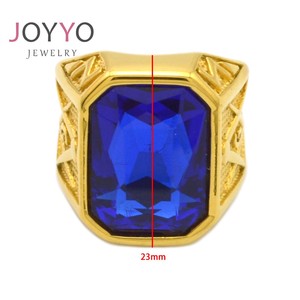 Paslanmaz çelik masonik yüzük erkekler Vintage yüzük Punk yakut akik büyük taş taş yüzük - Product Image 6