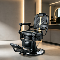 Fauteuil de barbier hydraulique inclinable confortable pour salon de beauté