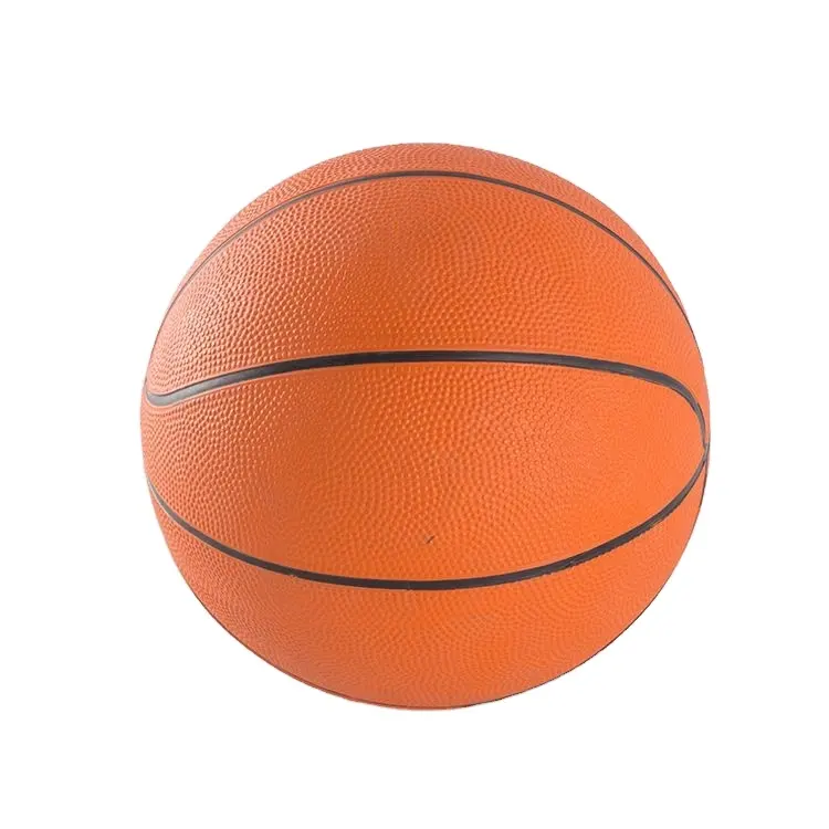 Çocuk kauçuk basketbol topu topu parlak sarı orta top oyunu top çocuk hediye özel Logo boyutu 7 6 5 4 3 2 1