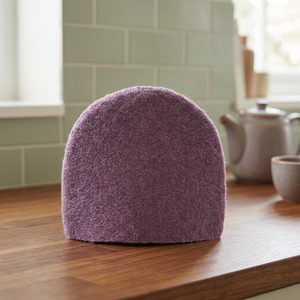 Bonnet en laine violette, couleur unie, tricoté à la main, unisexe, pour adulte, décontracté, chaud pour l'hiver, 56-58CM - Product Image 2