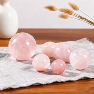 Натуральные хрустальные шары-украшения: аметист, розовый кварц, цитрин, лазурит. Сферы, формирующие семиугольную звезду, фэн-шуй шары. Изготовление на заказ. - Product Image 2