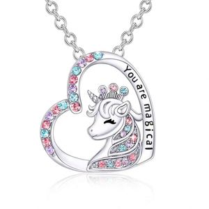 Collar de Plata de Ley S925 con Baño de Rodio y Corazón, con Circonita Cúbica 5A de Colores, Joyería Fina Clásica, Fabricante SPJ - Product Image 3
