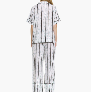 Ensemble de vêtements de maison <span class=keywords><strong>d</strong></span>écontractés pour femmes en deux pièces, style printemps-été, tissu tricoté de luxe, respirant, doux, pyjama pour femmes - Product Image 4