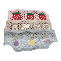 Bandeau tricoté fraise transfrontalier et écharpe triangulaire au crochet, style sportif, toutes saisons, en laine tissée, avec patch brodé