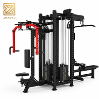 Appareil de musculation multifonctionnel ZY-Commercial à quatre stations avec 4 blocs de poids de 75 kg pour l'entraînement de force