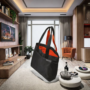 Sac fourre-tout personnalisé en nylon et polyester pour homme, grand format, avec cordon de serrage, pochette zippée et motif lettres, idéal pour la mode et la vente en gros - Product Image 2