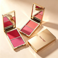 Custom Matte Palette 2-in-1 Blush Make-up Crèmeachtige Poederblush en Bronzer Palette Hoge Pigmentatie Private Label Blush Palette