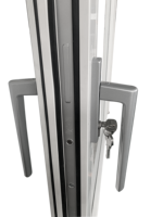 Porte coulissante de patio PENJOY en bois recouvert d'aluminium, style européen moderne, double vitrage trempé, isolation thermique, pour entrée d'hôtel