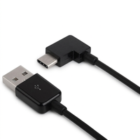 Câble de charge rapide USB-C coudé à 90 degrés en gros, tressé, pour synchronisation des données, rallonge pour appareil photo, scanner de codes-barres, en cuivre pur