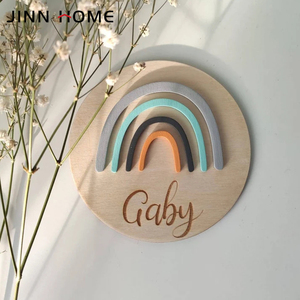 Jnin Home-rotuladores de grabación 3D hechos a mano, de madera, para nacimiento de bebé, Registro <span class=keywords><strong>mensual</strong></span>, tarjetas - Product Image 4