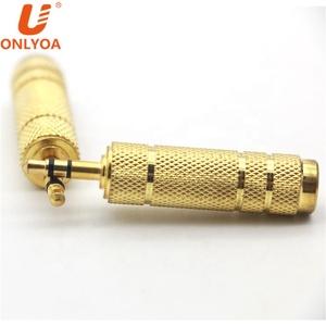 Enchufe hembra de 6,5mm chapado en oro a enchufe de 3,5mm adaptador de Audio de micrófono estéreo macho para REPRODUCTOR DE <span class=keywords><strong>MP3</strong></span> y convertidor de auriculares de micrófono - Product Image 4