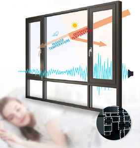 Fenêtre à battants moderne en alliage d'aluminium insonorisation intégrée fenêtre de balcon plate et ouverte qualifiée Energy Star - Product Image 3