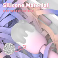 Eiscreme 4-in-1 Abnehmbarer Saugdüsen-Vibrator für G-Punkt und Klitoris 8-Geschwindigkeiten USB-Aufladbar 100% Wasserdicht Multi-Speed Fernbedienung