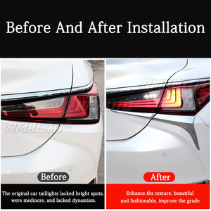 RMAUTO Embellecedores de faros delanteros y traseros, tiras decorativas, molduras de ceja de lámpara, marcos de kit de carrocería para accesorios Lexus ES 2018-2022 - Product Image 4