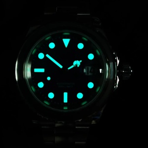 Cronos Sub Diver Men Watch Stainless Steel PT5000 Brushed Bracelet Ceramic Bezel 200 Meters Water Resistant L6018 - Product Image 4