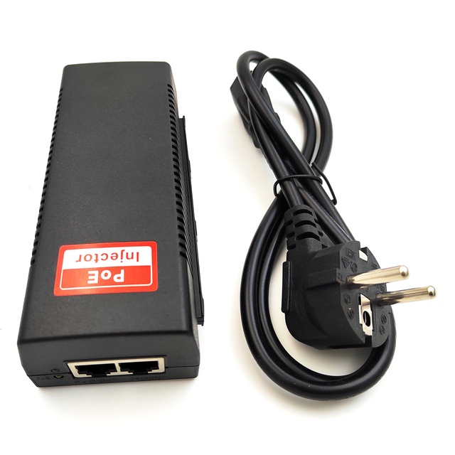 Gigabit 90W PoE Injector 54-56V Adapter 10/100/1000M IEEE 802.3bt PoE Standard Active POE+ Plug and Play