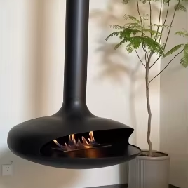 <span class=keywords><strong>Chimenea</strong></span> Interior Colgante de Acero de Color Personalizado con Combustible de <span class=keywords><strong>Bioetanol</strong></span> de Madera, <span class=keywords><strong>Chimenea</strong></span> Independiente Colgante de <span class=keywords><strong>Techo</strong></span> - Product Image 2