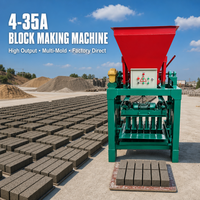 Machine à fabriquer des blocs de ciment 4-35, performance fiable, mélangeur à bande transporteuse en option pour pavés creux et briques de béton emboîtables