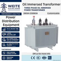 Transformateur immergé dans l'huile 10kV 11kV 400V 415V 100kVA 250kVA 500kVA, élévateur/abaisseur de tension, en cuivre, certifié CE IEC, sur mesure pour la distribution d'énergie industrielle