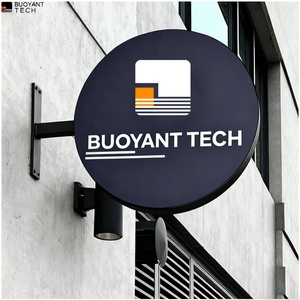 Enseigne lumineuse circulaire extérieure personnalisée, enseigne lumineuse ronde à LED, signalétique lumineuse, logo d'entreprise, enseigne de café - Product Image 6