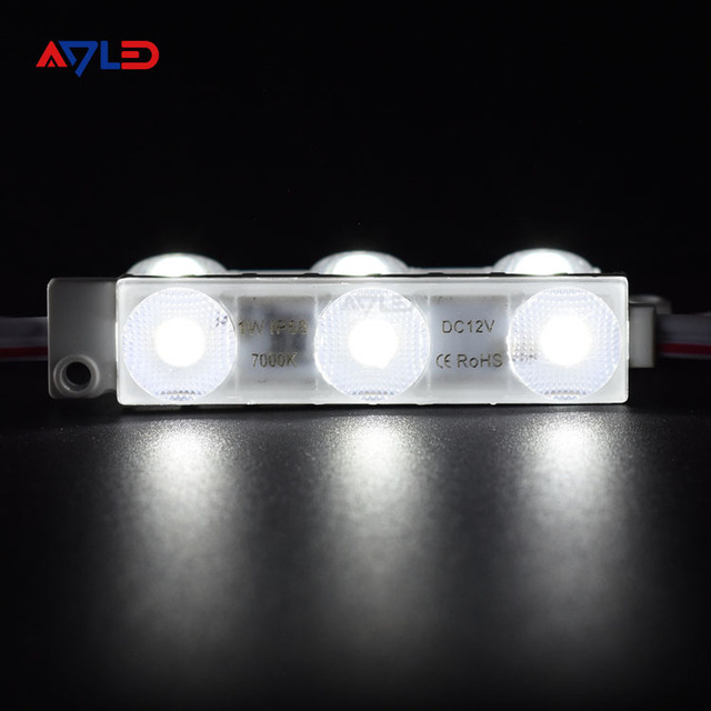 EU Stock 12V 3 LED Module IP68 Waterproof 2835 SMD Light for Advertising Signboard Channel Letters Factory Price 1W 175 Degree