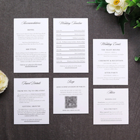 Porte-invitation de mariage personnalisé en cuir rigide blanc gaufré texture rose avec impression intérieure aquarelle pour mariage