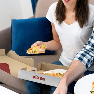 Logotipo de impresión personalizado Pizzas 8 9 10 11 12 14 pulgadas cajas de pizza tablero corrugado pizza cartón para llevar caja de embalaje - Product Image 2