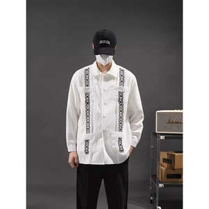 Vacaciones de verano personalizado al por mayor playa Casual camisas de los hombres 100% algodón clásico de alta calidad de manga larga Guayabera camisas personalizadas - Product Image 3