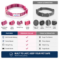 Collier pour chien en nylon écologique à libération rapide, accessoires personnalisés pour animaux de compagnie, vente en gros