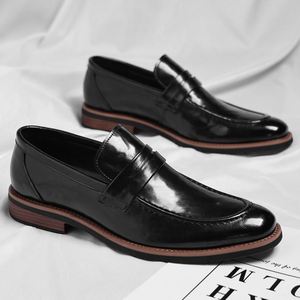 Top Luxury Designer Classic Business Office Patchwork Lace-Up Lightweight Breathable Anti-Slip Formal <b>Dress</b> Loafer Shoes <b>Men</b> - Product Image 2