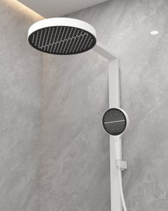 DEGONG <span class=keywords><strong>Set</strong></span> Doccia a Parete <span class=keywords><strong>in</strong></span> Alluminio con Valvola <span class=keywords><strong>in</strong></span> Ceramica, Miscelatore Termostatico ad Alto Flusso e Finitura Lucida a Tasti Pianoforte - Product Image 4