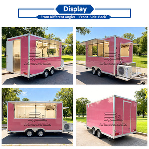 Remorque alimentaire mobile d'extérieur pour camion, idéale pour la vente de pop-corn et de <span class=keywords><strong>crêpes</strong></span>, avec équipement de cuisine professionnel - Product Image 2