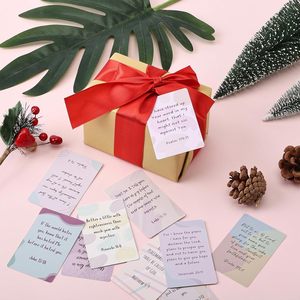 การ์ดพระคัมภีร์ไบเบิ้ลพิมพ์กระเป๋าคัมภีร์กลอนพระคัมภีร์สลักลายนูนยืนยันการอธิษฐานการ์ดคริสเตียน - Product Image 3