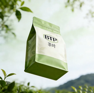 Sacs d'emballage refermables à fond plat pour thé <span class=keywords><strong>et</strong></span> café, résistants à l'humidité, avec logo personnalisé - Product Image 5