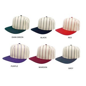 Personalized Pinstripe <strong>Retro</strong> OTTO <strong>Hats</strong> Custom 3D Embroidery Logo 5 Panel Flat Brim Two Tone Baseball Cap a Frame <strong>Hats</strong> - Product Image 5