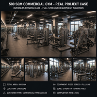 Equipo de Gimnasio Comercial de Alta Resistencia FRS, Acero Inoxidable, para Entrenamiento de Fuerza y Cardio de Cuerpo Completo, Paquete Personalizable Llave en Mano