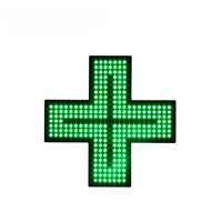 Jhering Indoor 48X48cm Acrílico Brillante Led Farmacia Sign Pharmacy Cross Display para el país español