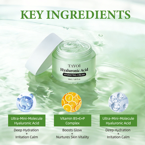 Crème Visage Hydratante et Éclaircissante Personnalisée à l'Acide Hyaluronique, Niacinamide et Vitamine B5 – <span class=keywords><strong>Anti</strong></span>-rougeurs et Séborégulatrice - Product Image 2