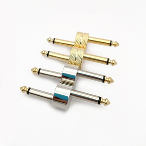 OEM <span class=keywords><strong>1</strong></span>/<span class=keywords><strong>4</strong></span> inch TS Mono <span class=keywords><strong>Jack</strong></span> Gouden Tip Gladde Chroom Geknurld Omhulsel Soldeerconnector voor Gitaar Bas Draad Fabriekslevering Aangepast - Product Image 3