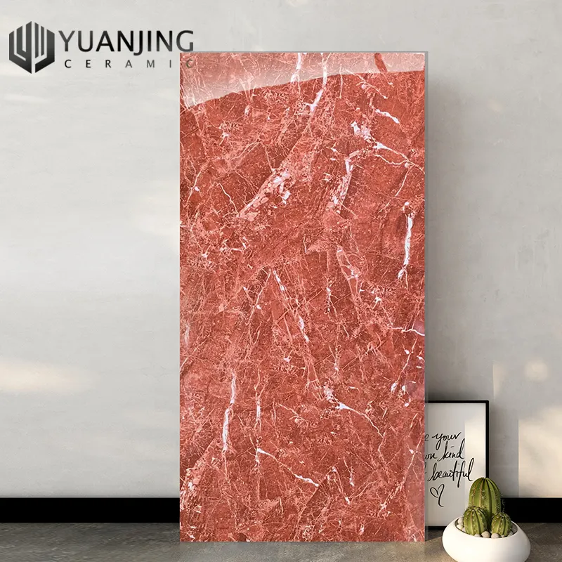 Fliesenboden Luxus Achat rot glasiert poliert 600x1200mm Marmor Porzellan Bodenfliesen