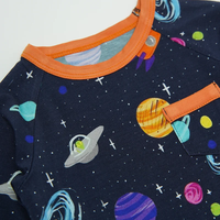 Vêtements pour bébé impression univers personnalisé pour nouveau-né pyjamas long hiver combinaison pyjamas pour bébé en bambou et coton biologique