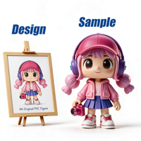 Figurine de dessin animé personnalisée, figurine de fille, jouet, sculpture artistique, décoration, figurine, artisanat en PVC avec fonction NFC pour lecteur de musique