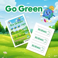 Boletos de Juego Ecológicos Personalizados con Diseño de Galaxy Buddies, Fáciles de Abrir con Sistema de Tirar, 3 Ventanas, Tarjetas de Juego con Tiradores