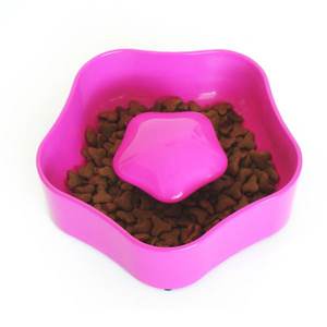 Bol de nourrissage lent en plastique solide moderne avec design labyrinthe pour chats, non toxique et sûr - Product Image 1