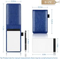 Libreta de Bolsillo A6 con Logotipo Personalizado, Encuadernación Cosida en PU, Mini Libreta Portátil de Negocios con Portaplumas para Oficina y Escuela