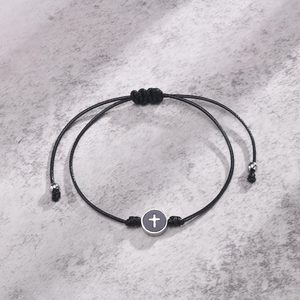 Wholesale New Trend Summer Fashion Men Jewelry Minimalist Steel <strong>Beads</strong> Cross <strong>Bracelets</strong> for Men Gifts Bangles - Product Image 5