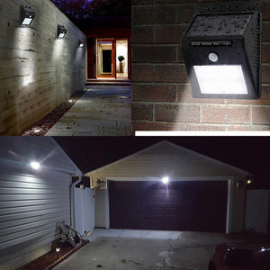Lampe murale solaire 20 LED avec détecteur de mouvement pour éclairage extérieur de cour - Product Image 2