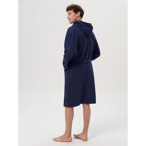 Bata de algodón para hombre, ligera, suave, tipo kimono, hasta la rodilla, para spa y hogar, tallas M a XXL - Product Image 3